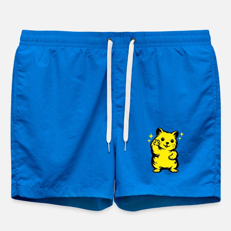 Hamster Cartoon - Badeshorts - Cobalt blue