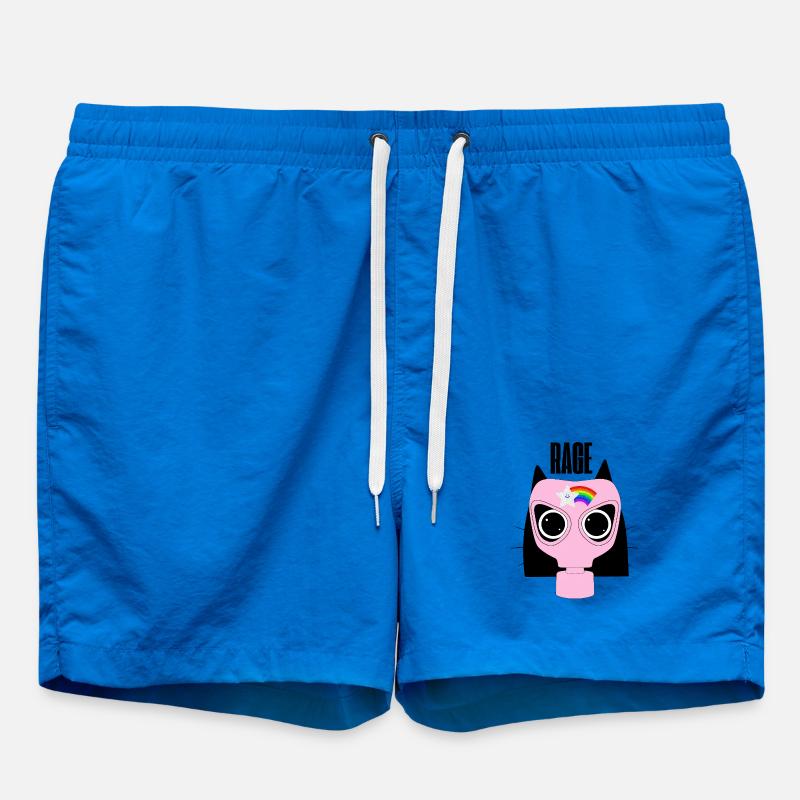 Rage Kitty Cat Protest - Swim Trunks - cobalt blue