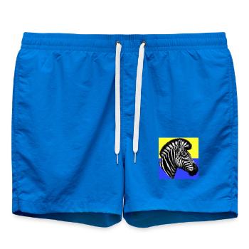 Zebra - Badeshorts - Cobalt blue - Vorne - AI Model Male 185 light (185cm)