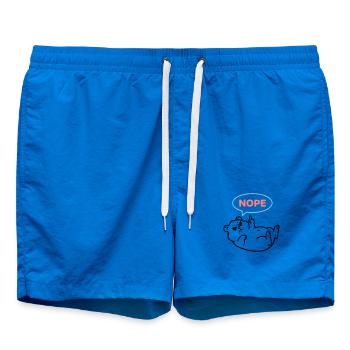Hamster Nope Comic Sprechblase - Badeshorts - Cobalt blue - Vorne - AI Model Male 185 light (185cm)