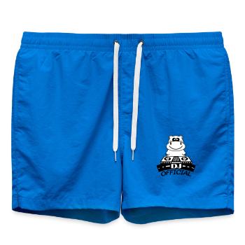 hippo_dj_design2 - Badeshorts - Cobalt blue - Vorne - AI Model Male 185 light (185cm)
