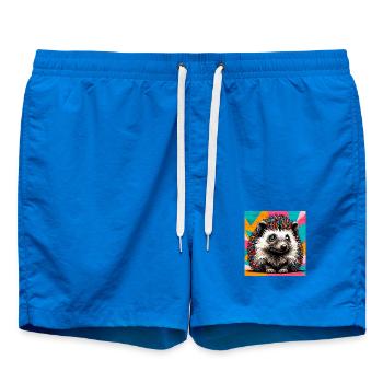 hedgehog - Swim Trunks - cobalt blue - Front - AI Model Male 185 light (185cm)