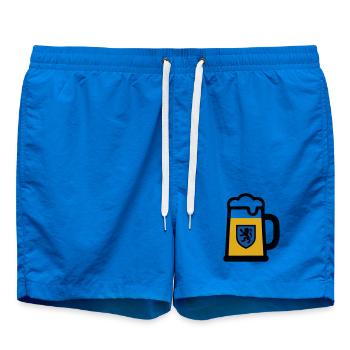 Beer Mug Bavaria Lions Coat of Arms Folk Festival - Swim Trunks - cobalt blue - Front