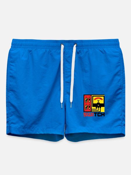 Electrical Box Switch Panel Graphic - Swim Trunks - cobalt blue