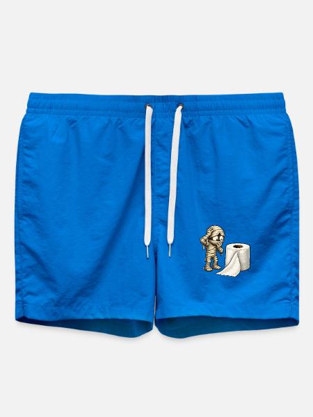 Mumie und Toilettenpapier Cartoon - Badeshorts - Cobalt blue