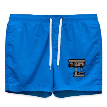 Standbohrmaschine Werkzeug Icon - Badeshorts - Cobalt blue - Vorne - AI Model Male 185 light (185cm)