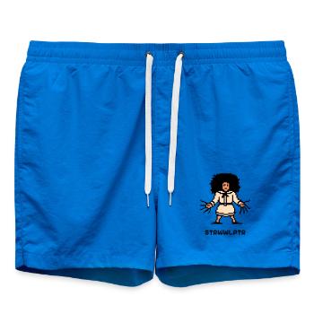 Le Struwwelpeter 8 bits - Short de bain - cobalt blue - Devant - AI Model Male 185 light (185cm)