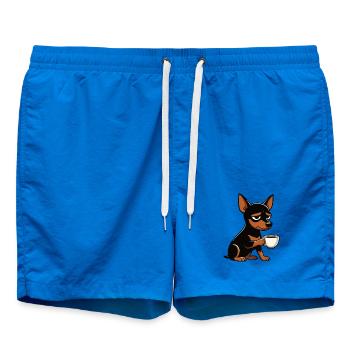 Zwergpinscher Pinscher Pinscherbesitzer Minpin - Badeshorts - Cobalt blue - Vorne - AI Model Male 185 light (185cm)