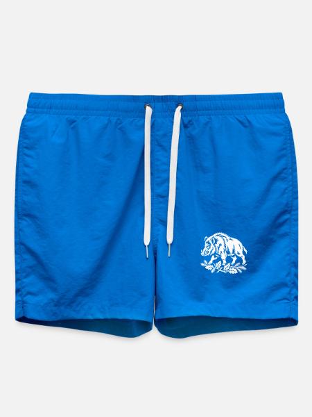 Wildschwein Blattwerk Silhouette - Badeshorts - Cobalt blue