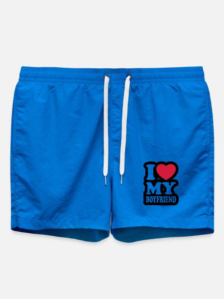 I love my boyfriend - Swim Trunks - cobalt blue