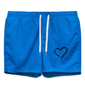coeur amour mariée amour cadre mariage lol grand es - Short de bain - cobalt blue - Devant - AI Model Male 185 light (185cm)