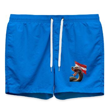Un serpent cool avec le drapeau autrichien - Short de bain - cobalt blue - Devant