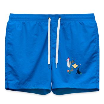 Easter with chicks and bunnies - Swim Trunks - cobalt blue - Front - AI Model Male 185 light (185cm)
