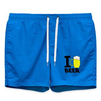 Croquis de chope de chope de bière jaune - Short de bain - cobalt blue - Devant - AI Model Male 185 light (185cm)