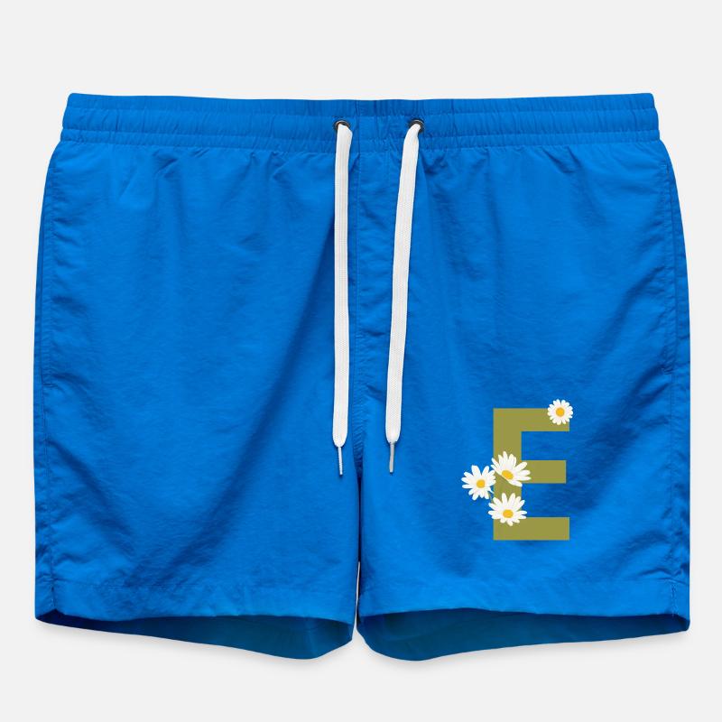 Lettre e vert marguerites - Short de bain - cobalt blue