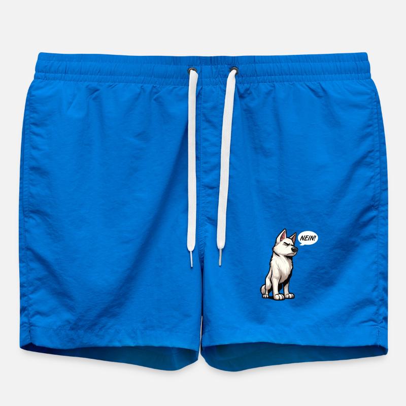 Nein Weißer Schäferhund Schäferhund Schäferhunde - Badeshorts - Cobalt blue