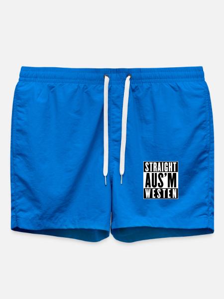 Straight aus'm Westen (Farben änderbar) - Badeshorts - Cobalt blue
