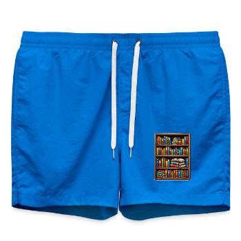 Bookcase Illustrato Library - Swim Trunks - cobalt blue - Front