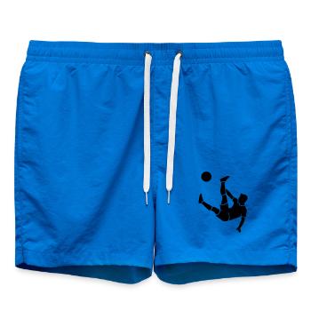 Fallrückzieher Fußball Torjäger Vektor - Badeshorts - Cobalt blue - Vorne