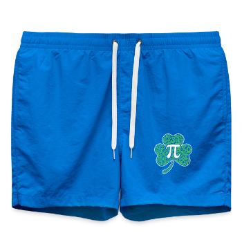 Symbole du trèfle Pi, jour de la Saint-Patrick - Short de bain - cobalt blue - Devant - AI Model Male 185 light (185cm)