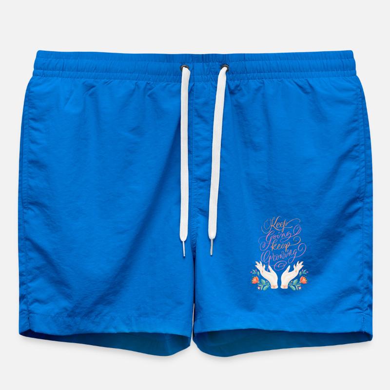 Keep Going. Keep Growing. - Badeshorts - Cobalt blue