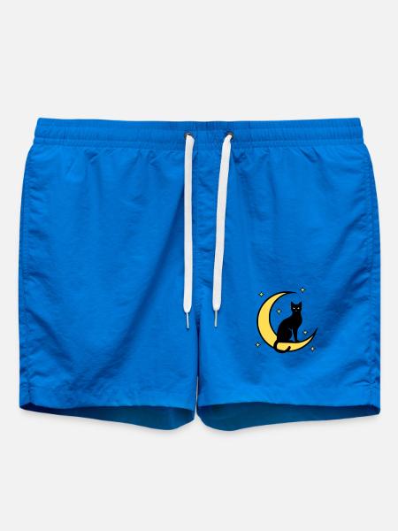 Cat Moon Stars Witchcraft - Swim Trunks - cobalt blue