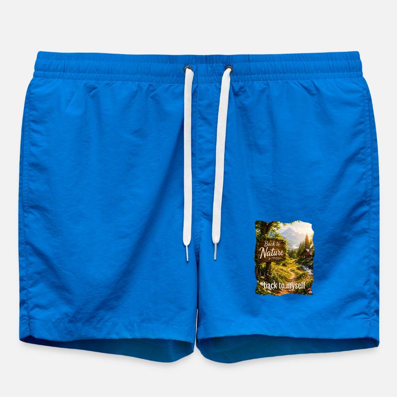 Retour à la nature à moi-même - Short de bain - cobalt blue