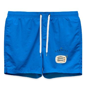 Sardine Social Club Mediterranean Retro - Swim Trunks - cobalt blue - Front - AI Model Male 185 light (185cm)