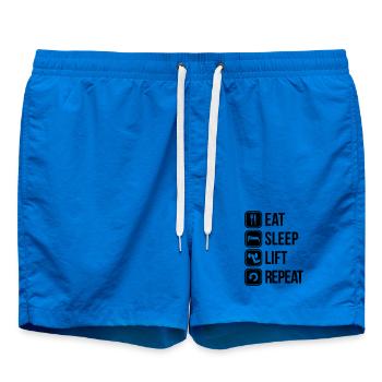 eat sleep lift repeat - Badeshorts - Cobalt blue - Vorne