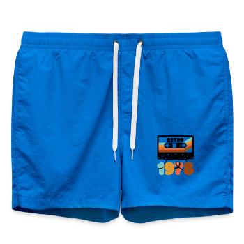 1978 Retro Music Tape Cassette - Swim Trunks - cobalt blue - Front