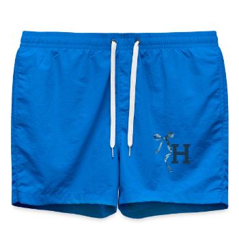 Monogramme h idée cadeau  - Short de bain - cobalt blue - Devant - AI Model Male 185 light (185cm)