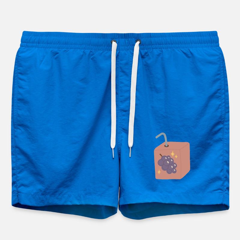 Grape Juice Box Design - Swim Trunks - cobalt blue