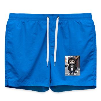 City Cat Kapuzenpullover Streetwear - Badeshorts - Cobalt blue - Vorne
