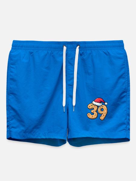 39 Number Cookie Christmas - Swim Trunks - cobalt blue