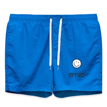 Police du symbole du sourire - Short de bain - cobalt blue - Devant - AI Model Male 185 light (185cm)