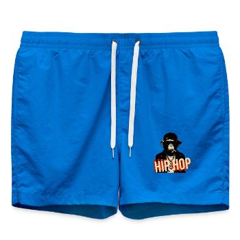 Icône du Hip Hop Chimpanzé Bling - Short de bain - cobalt blue - Devant - AI Model Male 185 light (185cm)