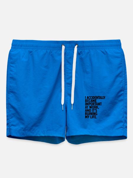 Accidentally Important at Work - Swim Trunks - cobalt blue