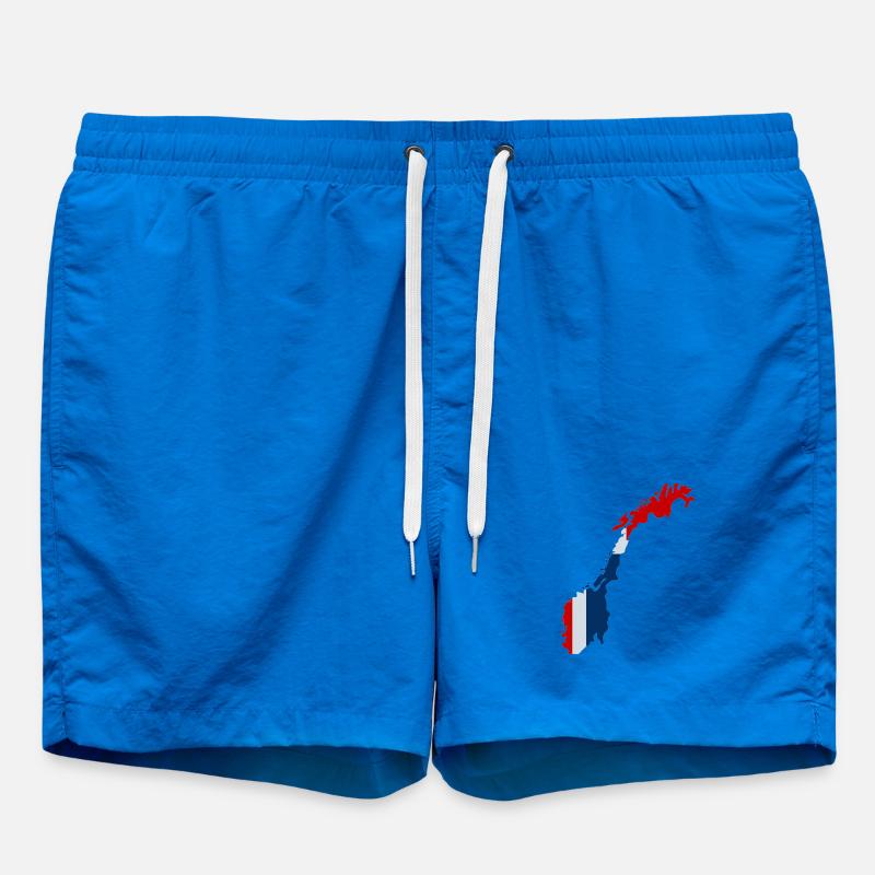 Map of Norway with flag - Swim Trunks - cobalt blue