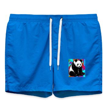 Panda - Badeshorts - Cobalt blue - Vorne - AI Model Male 185 light (185cm)