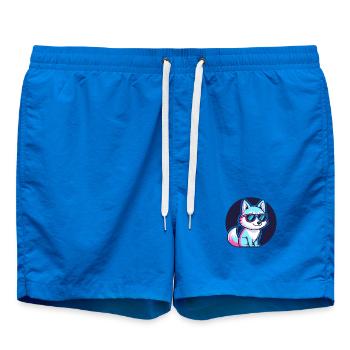 Neonfuchs mit Brille - Badeshorts - Cobalt blue - Vorne - AI Model Male 185 light (185cm)