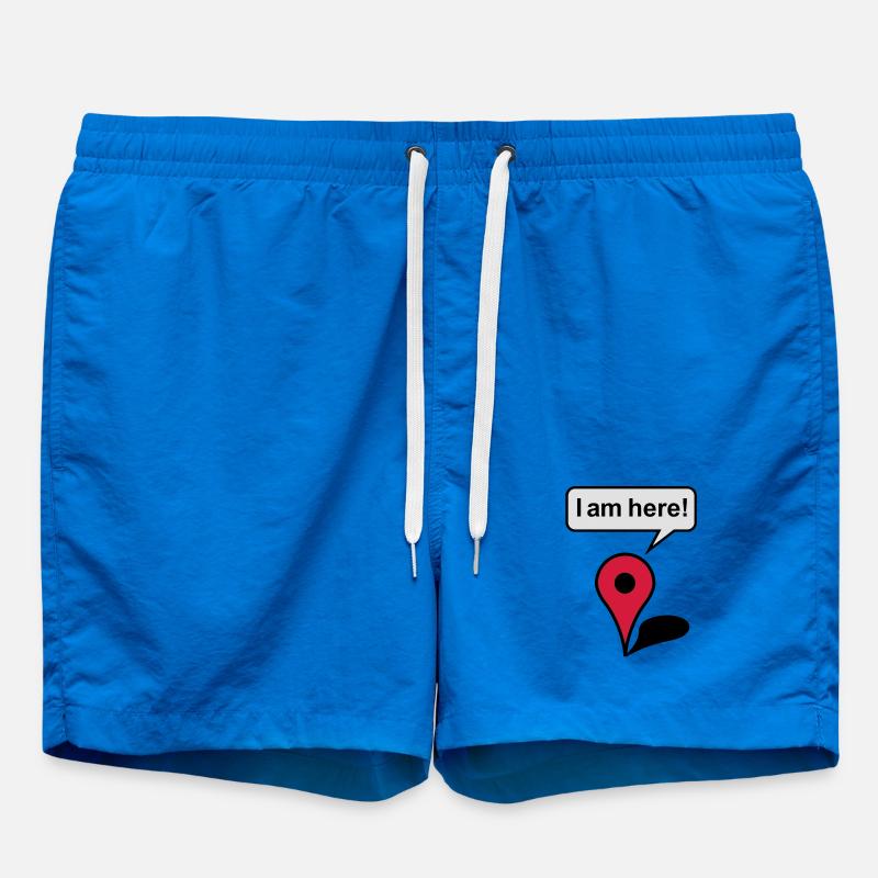 I am here! Google Maps - Badeshorts - Cobalt blue