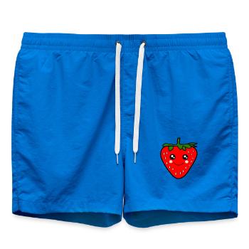 Fraise Kawaii - Short de bain - cobalt blue - Devant - AI Model Male 185 light (185cm)
