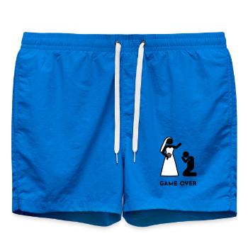 Wedding - Game over - Swim Trunks - cobalt blue - Front