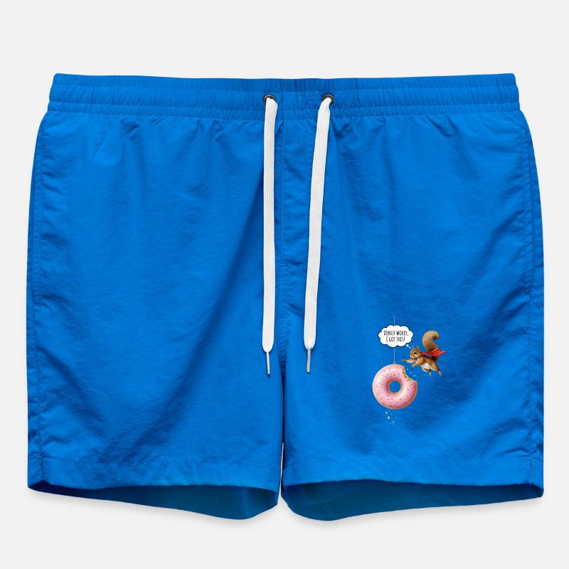 Écureuils mignons avec beignet - Short de bain - cobalt blue
