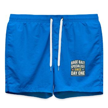 Spécialiste de l’appât de rage depuis le premier jour, drôle de dicton - Short de bain - cobalt blue - Devant - AI Model Male 185 light (185cm)