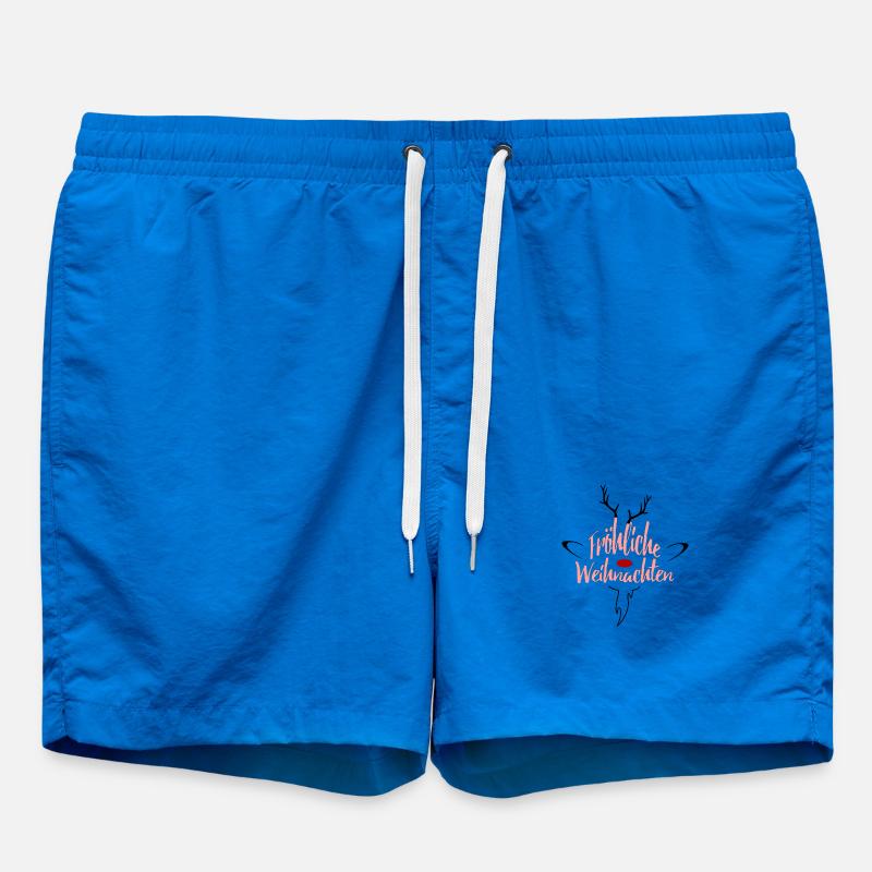 Merry Christmas Rosé Script - Swim Trunks - cobalt blue
