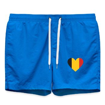 Belgische Herz-Trikolore - Badeshorts - Cobalt blue - Vorne