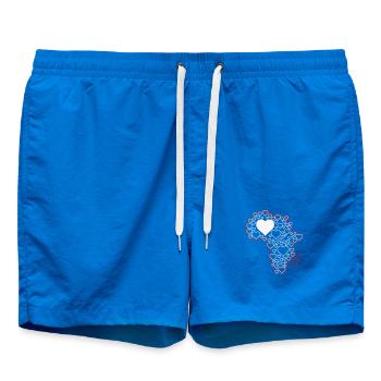 Motif du cœur en Afrique : Love Continents - Short de bain - cobalt blue - Devant - AI Model Male 185 light (185cm)