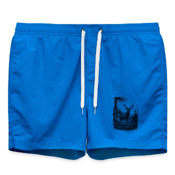 Cerf majestueux dans la nature dans le style du dessin - Short de bain - cobalt blue - Devant - AI Model Male 185 light (185cm)