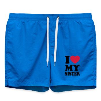 I love my sister - J'aime ma soeur - Short de bain - cobalt blue - Devant
